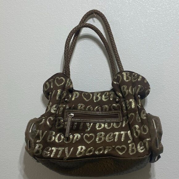 Betty Boop Handbag Brown Betty Boop
Gold Lettering Front & Back - Picture 5 of 10